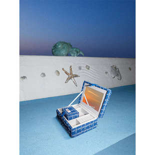 收纳盒复古tagi提花便携.mini双层首饰大容量首饰盒子母枕头