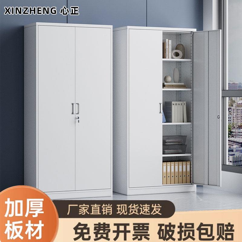 会计凭证柜钢制文件资料档案柜办公室带锁铁皮书柜落地收纳柜柜子