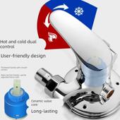 全铜明装 花洒冷热混水阀淋浴水龙头开关浴室太阳能混合阀热水器AI