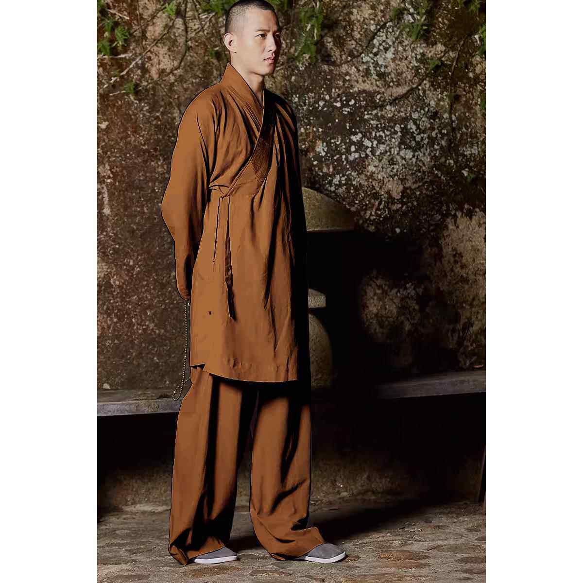新款慈缘棉麻僧服和尚服夏季新款禅修服灰色罗汉衫僧衣禅服