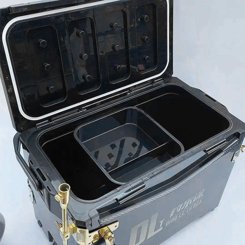 29升多种功能黑金高坐姿钓箱四腿升降带铂金配件保温钓鱼桶套装