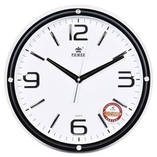 霸王 18英寸石英挂钟简约静音扫秒客厅餐厅大号挂钟PW943 POWER