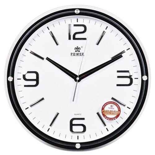 霸王(POWER)18英寸石英挂钟简约静音扫秒客厅餐厅大号挂钟PW943