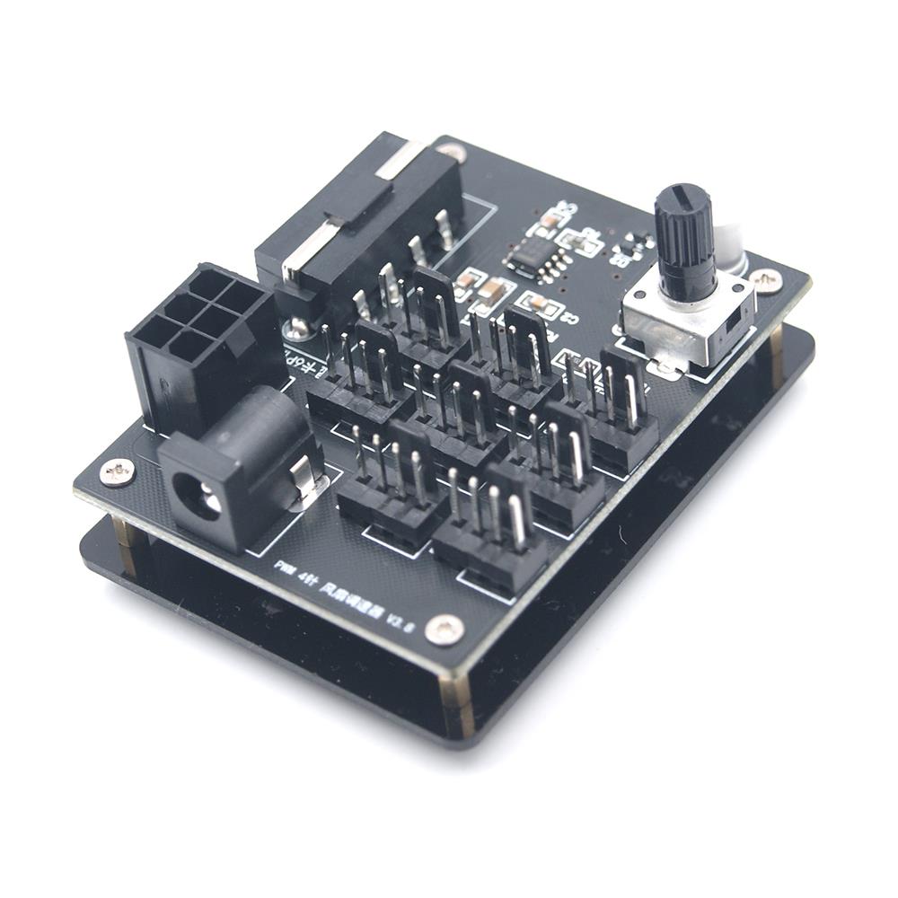 主机壳散热风扇 4P一分八 4针 四针 PWM 调速器 集线 线器 DC 供图片
