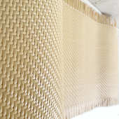 饰装 仿藤席笪PE塑料仿真藤编 六角八角网孔家具墙面装 修材料辅料