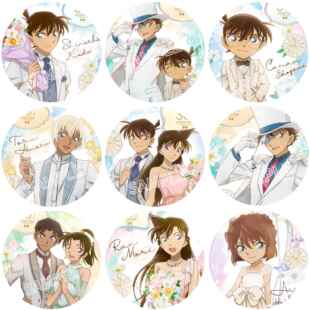 名侦探柯南30周年徽章吧唧怪盗基德毛利兰灰原哀新一动漫谷子挂饰