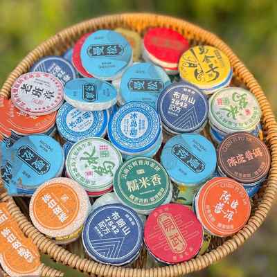 云南小饼普洱茶生普熟普陈皮白茶小圆饼白茶饼散装茶叶500g