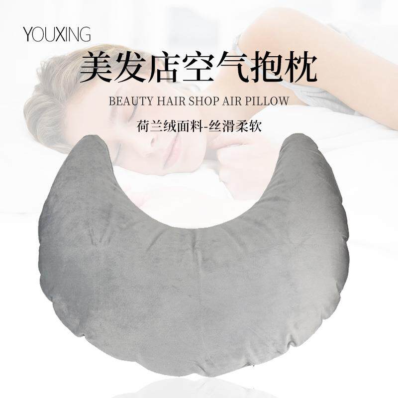 美发店u型抱枕皮质带拉链方便办公室睡觉抱枕月亮型懒人香蕉抱枕