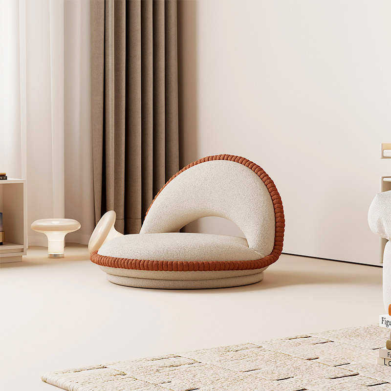 懒人沙发可旋转榻榻米坐垫卧室飘窗阳台单人椅奶油风小沙发