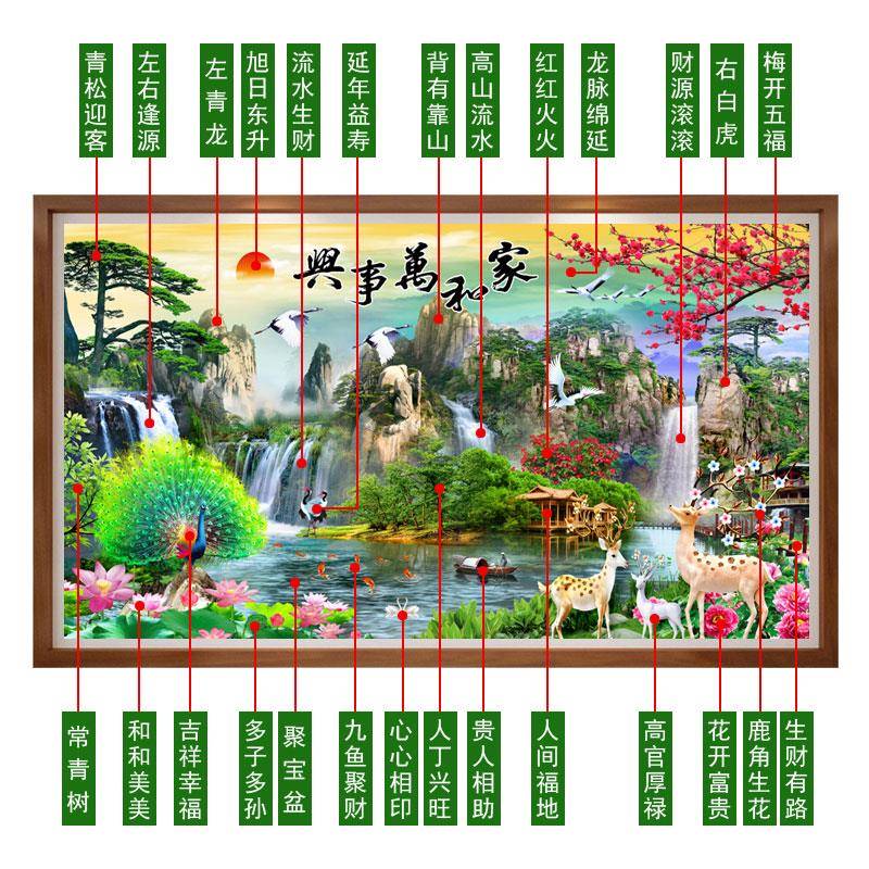 十字绣202新5款绣客BIB厅画绣家和万事兴画手工线现代风景字大幅