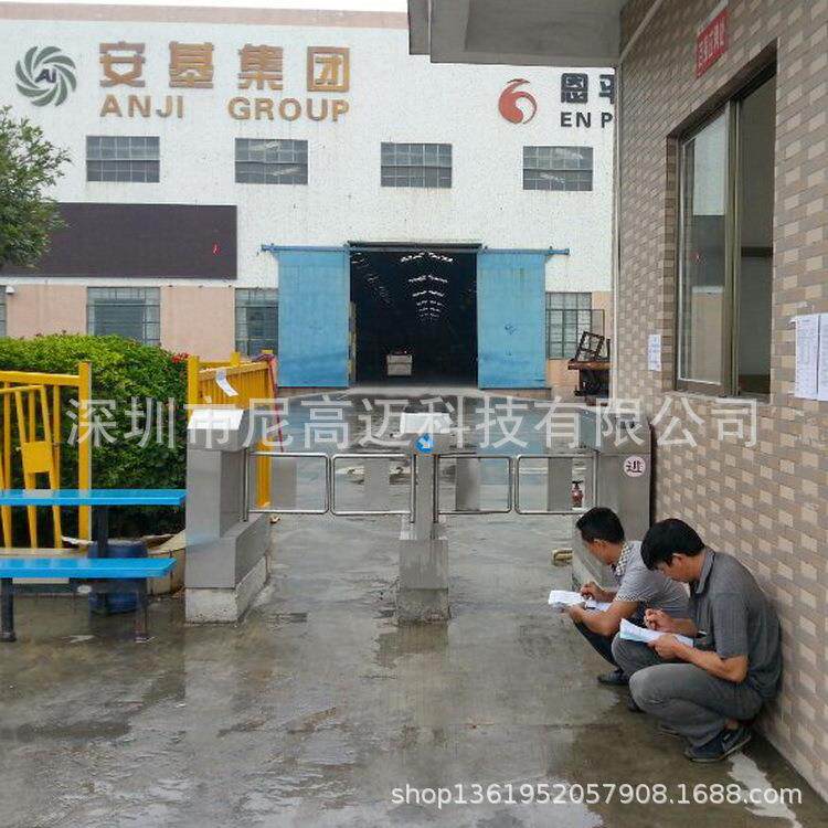 供应双机芯自动摆闸 不锈钢桥式智能双向摆动式通道挡闸 IC卡匝机