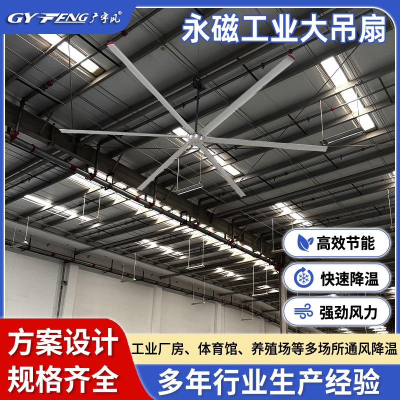 工业大吊扇7米3永磁变频风扇大风力工厂仓库降温大型节能工业吊扇