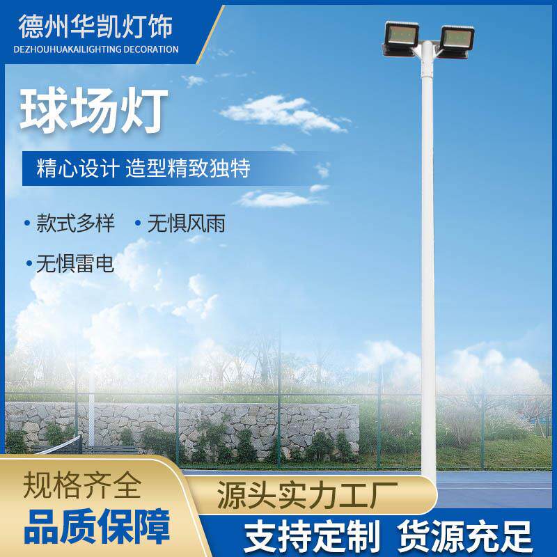 厂家直售户外led6-8米篮球场羽毛球场小区体育馆双头高杆球场灯