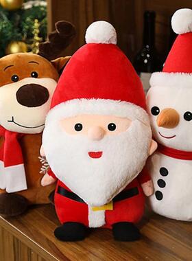Cartoon Santa Claus Plush Toy Stuffed Elk Snowman Animal