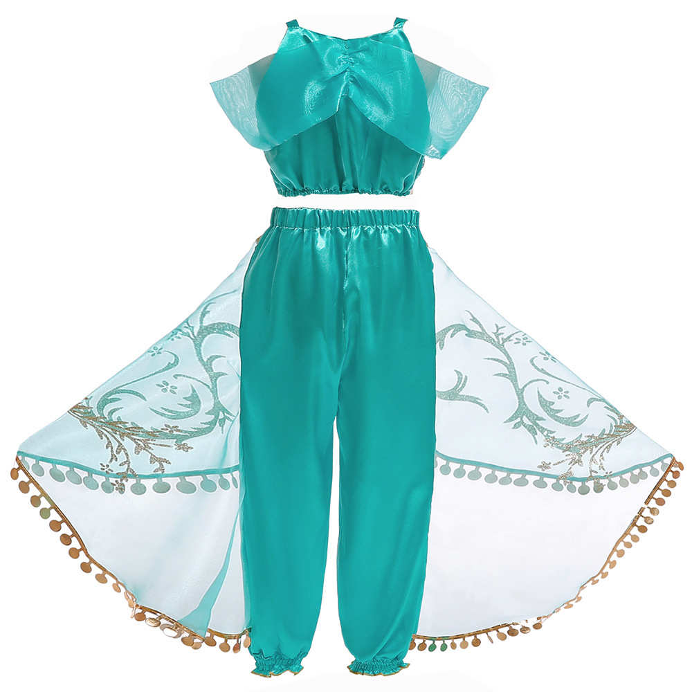 欧美万圣诞节童礼服阿拉丁神灯cos茉莉公主裙儿童舞蹈服表演服
