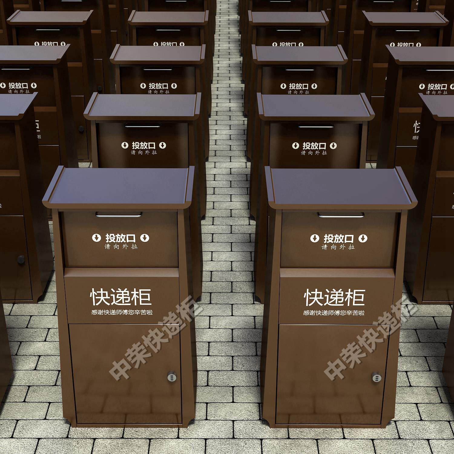 家门口快递柜个人投递柜家用防盗收件箱户外私人别墅投放箱快递箱
