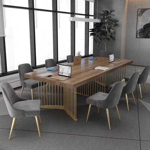 会室议桌现代简约洽会议大型接待谈桌公室家具长办无品牌/条桌椅