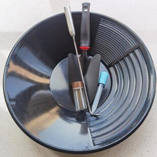 大号38CM手摇淘金盆工具户外金矿沙金洗金淘金盘淘金工具全套出口