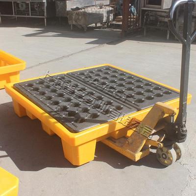 厂家现货防漏托盘可叉取化学品油桶防泄漏托盘 四桶盛漏托盘
