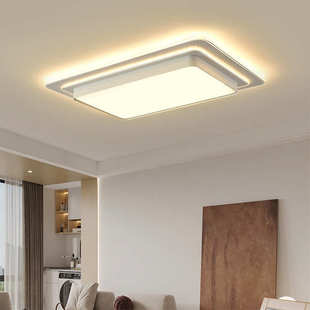 北欧长方形客厅灯简约现代LED主卧室吸顶灯大气圆形阳台房间灯具