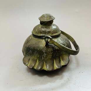 仿古御制手提酒壶茶壶长寿龟铜仿古神龟壶古玩铜器摆件收藏送礼品