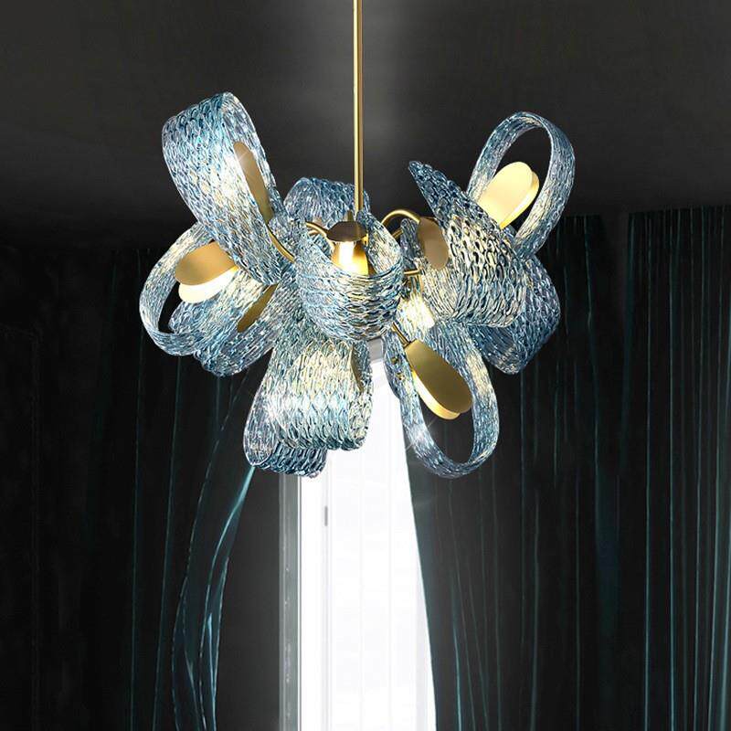 现代简约客厅吊灯 轻奢全铜卧室餐厅样板间创意艺术灯具