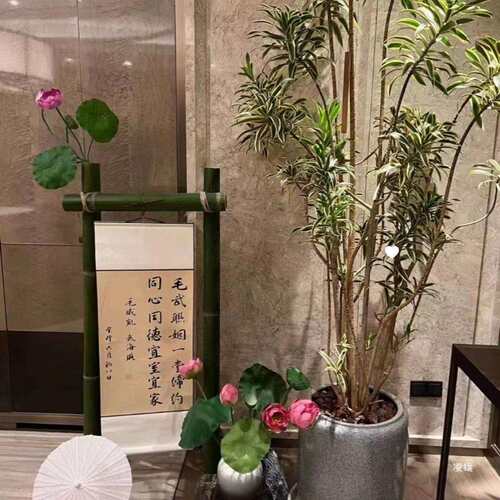 婚宴 迎宾 展框支杆架 庆礼道具 屏风古风 古风房间装饰竹子支架