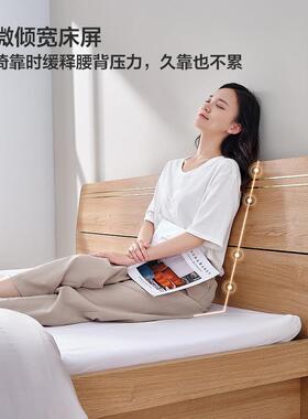 板式106319-G地台高箱体床简收储物床现代纳约1.8米双人床106319