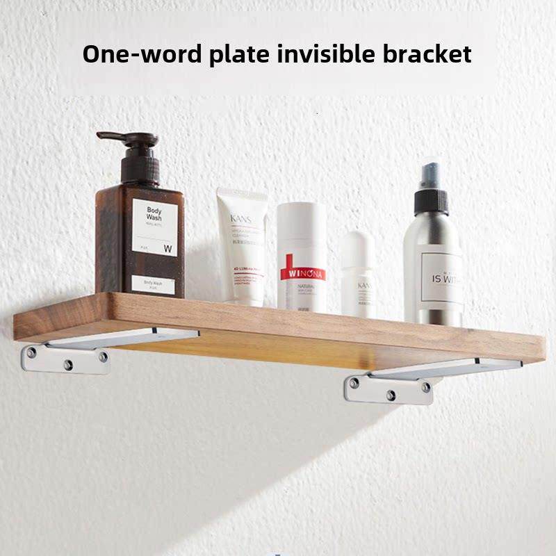 一字板支架层板隐形金属厨房固定加厚承重壁挂搁板悬空置物架客厅