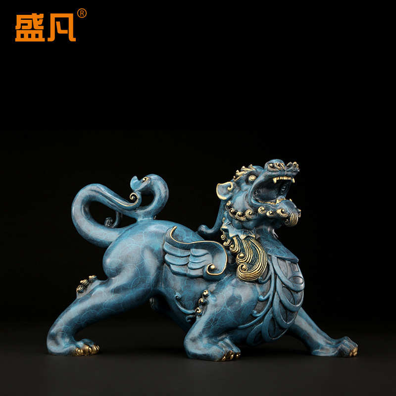 全盛飞天具铜模摆件母子铜器装饰彩貔貅公司批发家居凡厂家