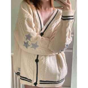 reducing knitted age sweater cardigan Women