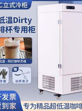 驰雪零下86℃咖啡店网红冰柜超低温柜158升Dirty咖啡冰杯立式冰箱