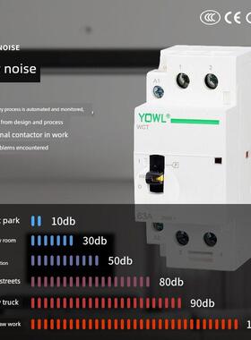 万联家用小型交流接触器NCH8 CDCH8S单相25A2P4P手动导轨式带手柄