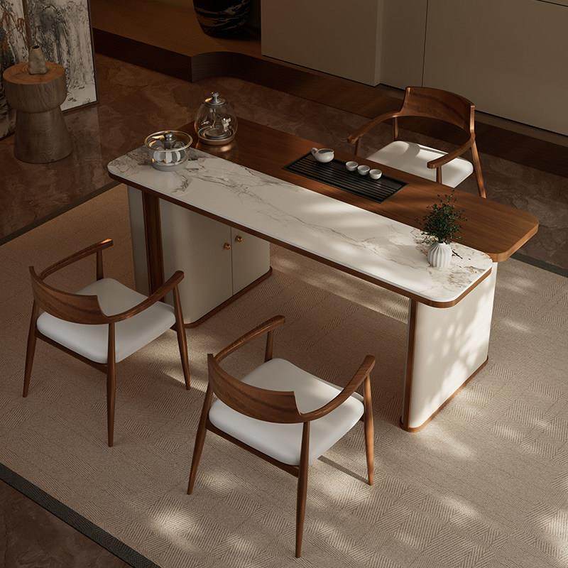 意式极简北美白蜡木岩板茶桌椅组合多功能客厅小茶几泡茶一体茶台,住宅家具,家用茶台/茶桌,淘宝优惠券,粉丝福利购,淘宝优惠卷