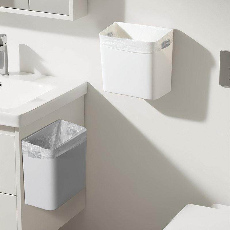 免打孔壁挂垃圾桶客厅卧室厨房卫生间纸篓桶长方形家用无盖垃圾筒
