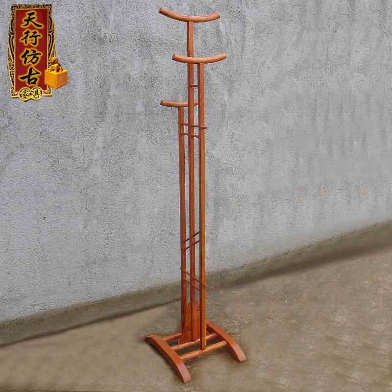 正品特中式 落地价衣帽架衣榆木挂架仿古衣架明实木清龙头衣架定
