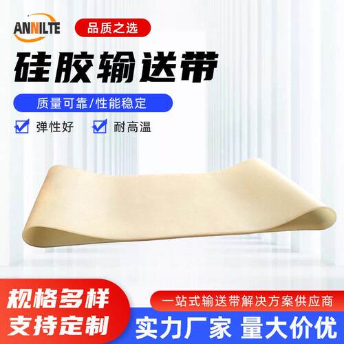 厂家定制无缝硅胶输送带一次性手套机皮带耐酸打孔特殊加工