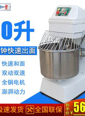 广州镇宝和面机50L双动双速和面商用揉面多功能全自动厨师搅拌机