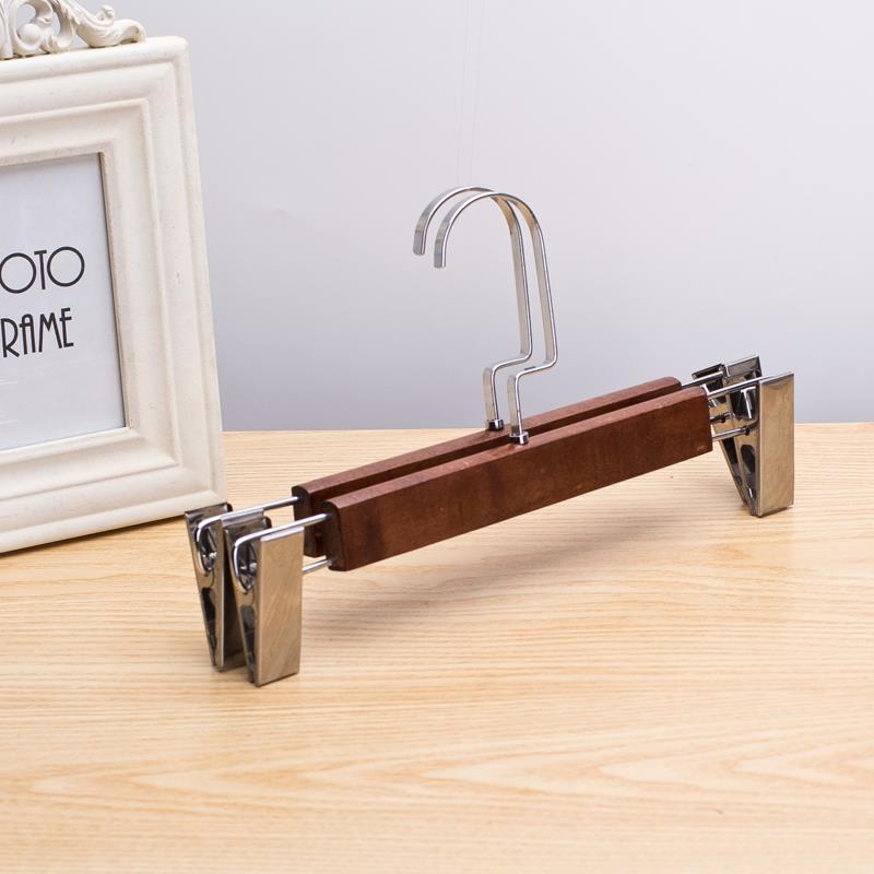 高档高防档复古实木衣架滑痕衣挂衣柜质衣服撑家用酒无店衣木服架