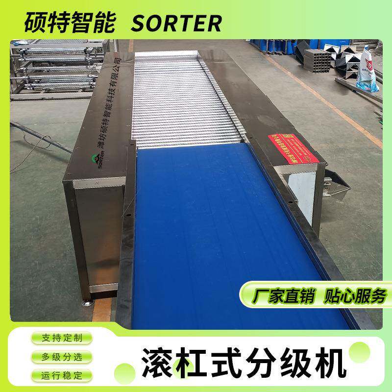 象山青柑橘直径分选机黄金贡柚果径大小分级设备滚杠式选果机