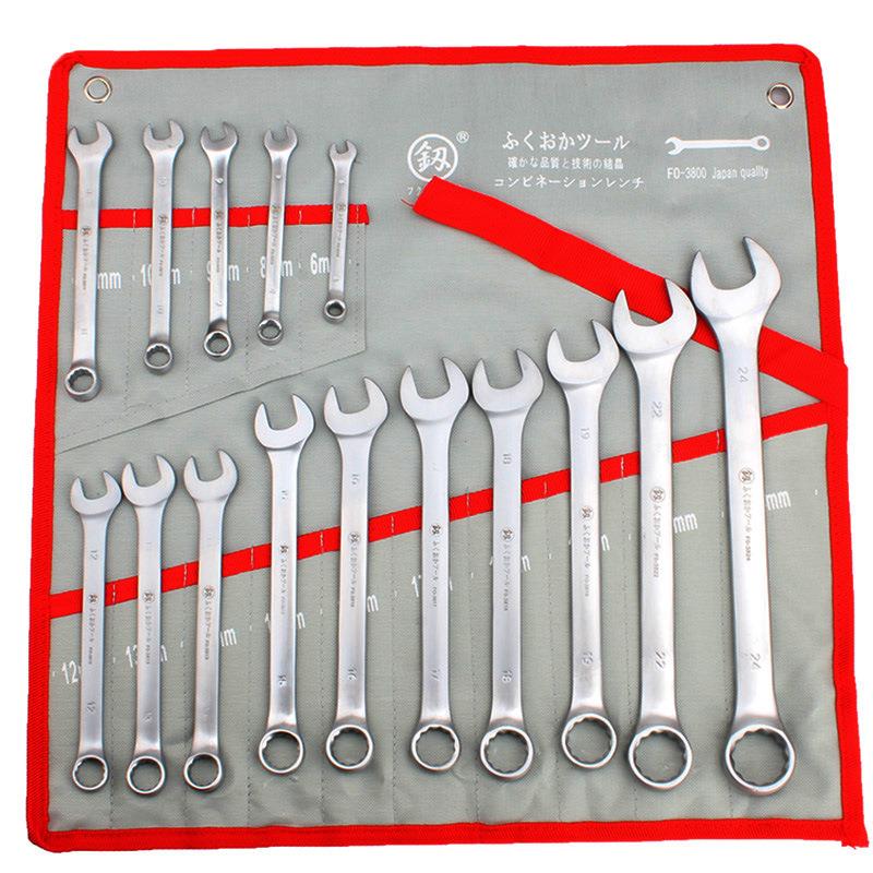 福冈工具开口扳手套装梅花工具 10mm搬手扳子汽车10号叉子两用扳