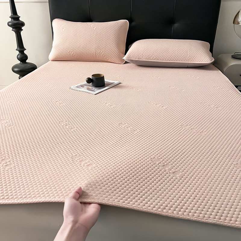 新款A类夏季冰豆豆冰丝凉席床席单件三件式床组床垫床包床套罩l