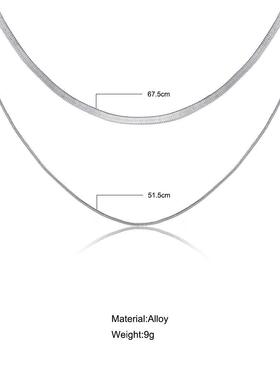 Double layer snake bone chain neck chain fashion necklace