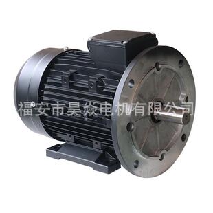 2级铜线铝壳电机3w电480V三相异步电动机B35大法兰 MS100L