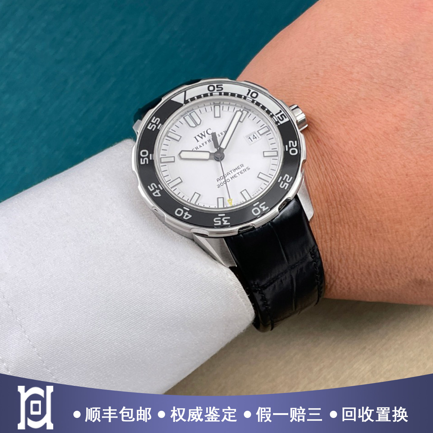 万国海洋计时44mm精钢98新自动机械胶带男表IW356811公价35000