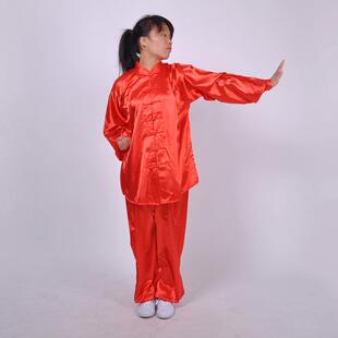 新款弹力南太极春夏中服老年太极拳服装男练功丝服武术韩表演服功