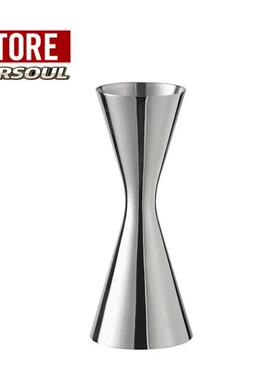 BARSOUL国际一体式防摔断量酒器卷边双头盎司器304不锈钢安士器