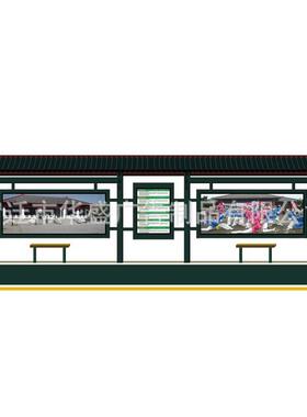 城市智能公交站台候车亭不锈钢电子站牌广告滚动灯箱公交车落地式