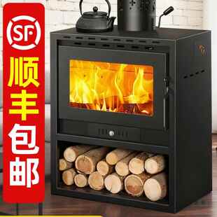 真壁铁炉燃木柴家用暖室内柴火取851炉铸欧式 烧柴 民宿别墅火冬季