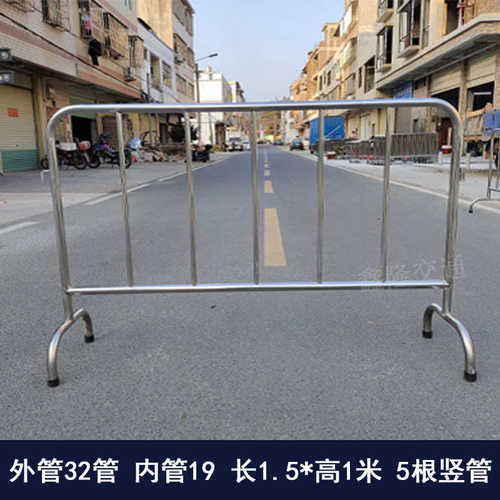 隔离不锈钢围栏铁马护栏商场 交通护栏移动道路可 排队防市政学校